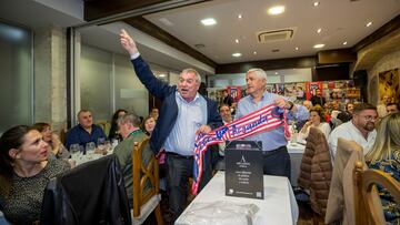 Marcelino, presente en la Peña Atlética Arganda.