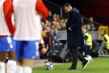 Diego Martínez entrenador del Granada expulsado 