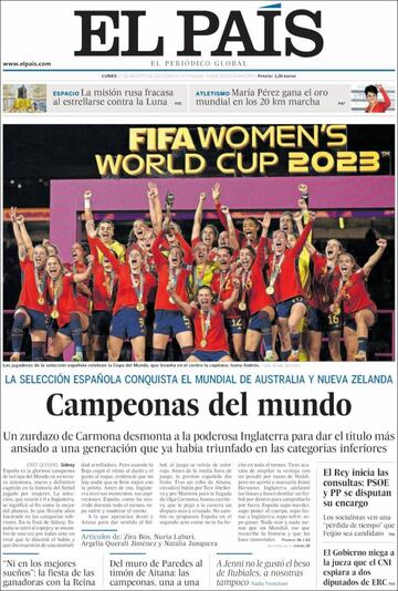 La prensa española, orgullosa de sus campeonas del mundo