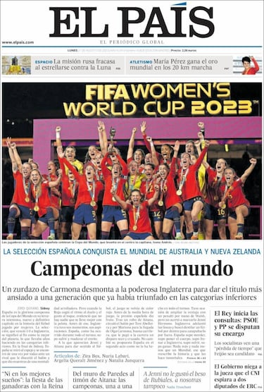 La prensa española, orgullosa de sus campeonas del mundo