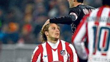 Forlán se lamenta.