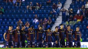 Players of Atlante during the final second leg match between Cancun FC and Atlante as part Champions of Champions of the 2023-2024 Season Liga BBVA Expansion MX at Ciudad de los Deportes Stadium on May 18, 2024 in Mexico City, Mexico.