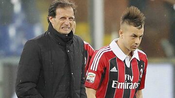 Allegri, junto a El Sharaawy.