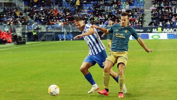 Brandon, en un lance del M&aacute;laga - Las Palmas. 