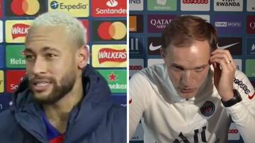 La reacción de Tüchel cuando le preguntaron por la 'bomba' que lanzó Neymar sobre Messi