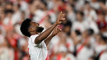 Miguel Borja anota en victoria de River Plate ante Lanús