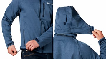 Chaqueta Columbia azul para hombre.