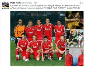 Los futbolistas homenajean a Steven Gerrard