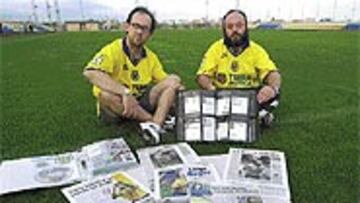 <B>GRAN AFICIÓN</B>. Rafa y Juan son dos de los aficionados del Villarreal más fieles.