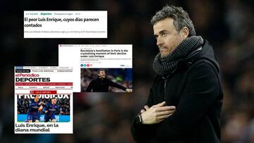 La prensa habla de fin de ciclo de Luis Enrique: "Aniquilado"