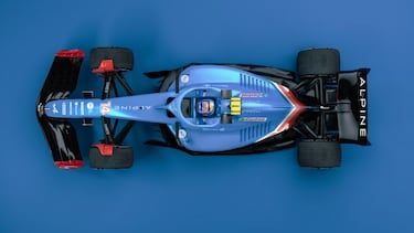 El prototipo de la F1 para 2022, con los colores de Alpine