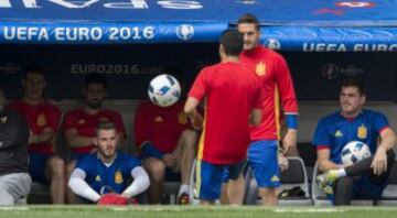 Último entrenamiento de España antes de su debut en la Eurocopa