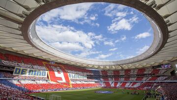 Tifo del Wanda Metropolitano el 20 de mayo de 2018 para despedir a Fernando Torres.