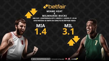Miami Heat vs. Milwaukee Bucks: horario, dónde ver, pronósticos y clasificación