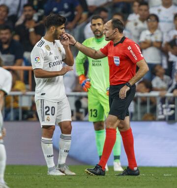 1-0. El VAR concedió el primer gol a Marco Asensio. El árbitro Mateu Lahoz.