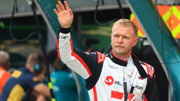 Kevin Magnussen tras la clasificación del GP de Hungría.