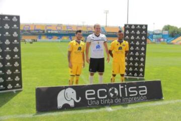 Presentación de los nuevos fichajes del Alcorcón: Sergio Rodríguez, Dmitrovic y Nelson.
