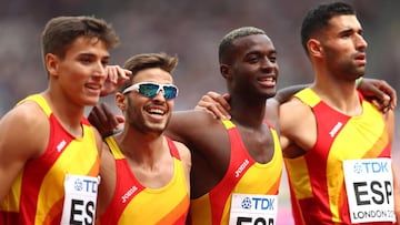 El 4x400 de Espa?a deslumbra y llega a la tercera final mundial