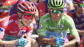 31/08/19
 MIGUEL ANGEL LOPEZ Y NAIRO QUINTANA
 ETAPA 8 : VALLS - IGUALADA
 VUELTA ESPA&Ntilde;A 2019
 CICLISMO
 