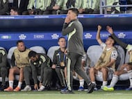Álvaro López, durante el partido del Madrid en la Youth League.