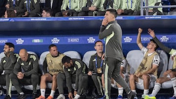 Álvaro López, durante el partido del Madrid en la Youth League.