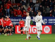 21/02/26 PARTIDO PRIMERA DIVISION OSASUNA REAL MADRID CEBALLOS TRISTEZA MBAPPE GRUPO