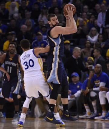 Marc Gasol. Partido Memphis Grizzlies-Golden State Warriors.