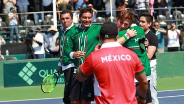 M&eacute;xico celebra su victoria en la Copa Davis