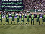 Brazilian football team Chepecoense ahead of the Copa Sudamericana 2016 against San Lorenzo in Chapecó.