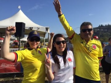 Imágenes de hinchas Colombia - Paraguay en Copa América