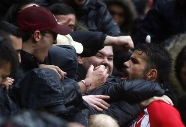 Diego Costa sent off for celebrating with fans in the stands