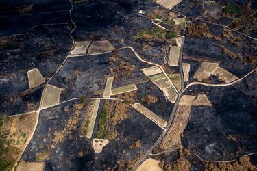 Desde el cielo: así han quedado las zonas afectadas por los incendios de agosto