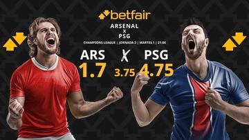 Arsenal FC vs. Paris Saint-Germain: horario, TV, pronósticos, estadísticas y clasificación