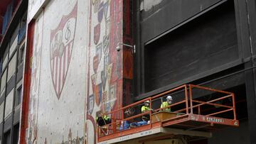 Las obras del Sánchez Pizjuán.