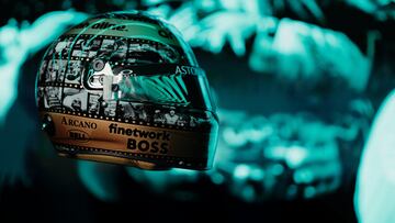 El nuevo casco de Fernando Alonso para el GP de México.