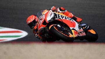 Marc M&aacute;rquez durante el FP1 de MotoGP en el GP de Italia.