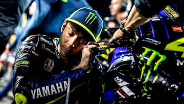 Rossi, antes de un gran premio de MotoGP