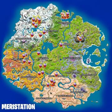 Todas las ubicaciones de Semillas de la Realidad en Fortnite Temporada 4