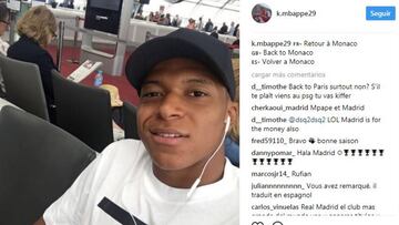 Mensaje de Mbappé en las redes: "Vuelvo a Mónaco..."