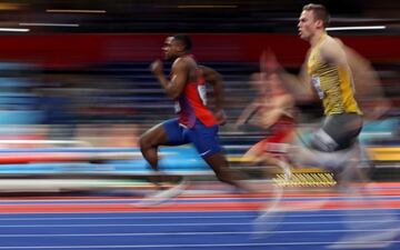 Christian Coleman y al fondo Canet.