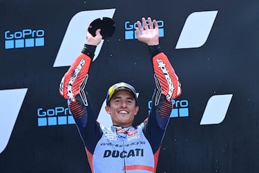 El piloto español se ha subido a un podio de MotoGP después de 1.043 días, que fue en el GP de San Marino en el año 2021.