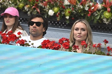 Lindsey Vonn y Diego Osorio durante el Mutua Madrid Open.