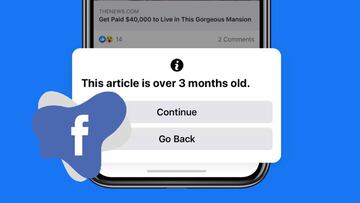 Facebook te advertirá al compartir artículos con más de 3 meses