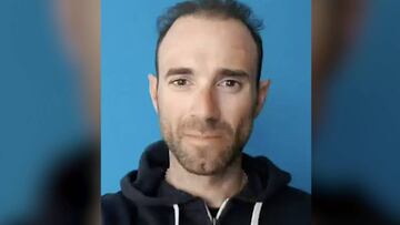 Alejandro valverde mandando un mensaje