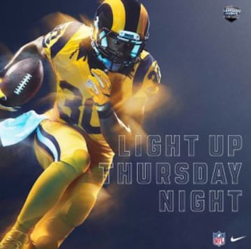 Los brillantes uniformes de la NFL para los jueves por la noche