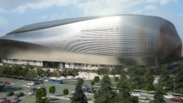Maqueta presentada en enero. El Madrid present&oacute; en sociedad un futuro estadio con techo cubierto y un centro comercial.
 
 