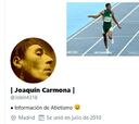 Joaquín Carmona: el tuitero del atletismo que vive en la calle
