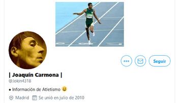 Perfil de Twitter de Joaqu&iacute;n Carmona.