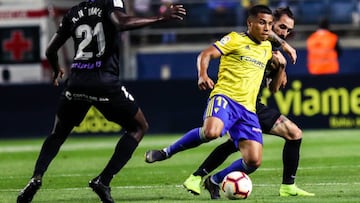 Darwin Machis, en el partido entre C&aacute;diz y M&aacute;laga.