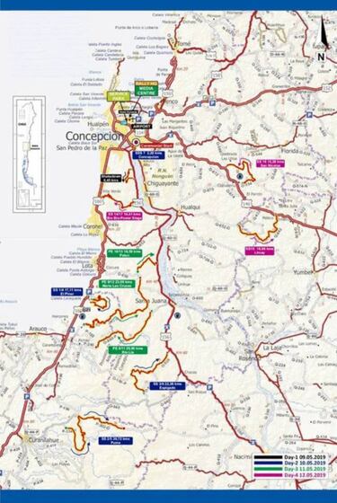 WRC Chile 2019: itinerario y ruta del Rally Mundial en Concepción